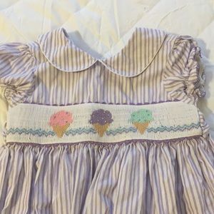 Smocked girls dress